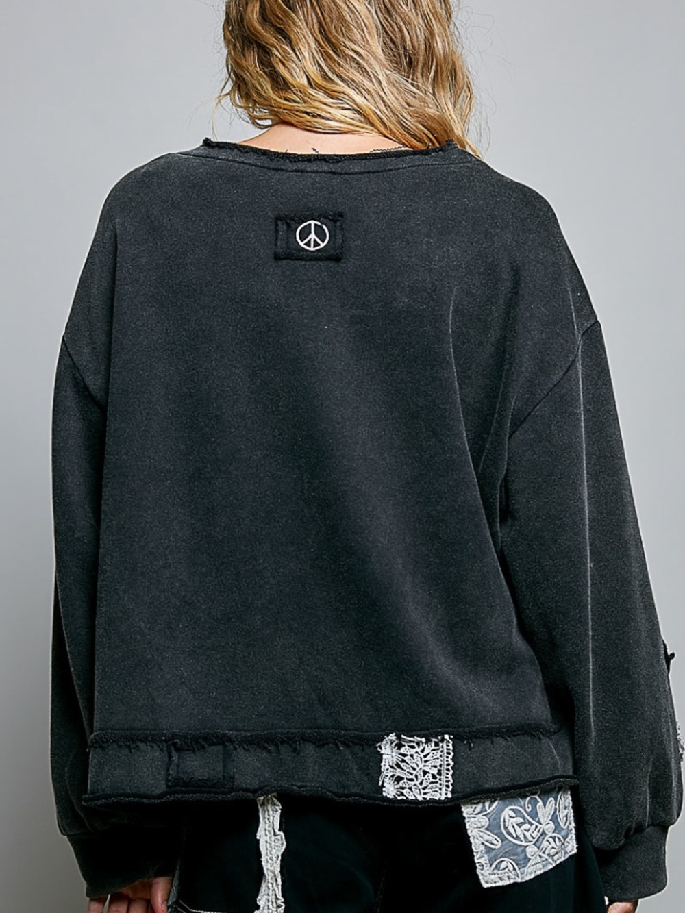 POL Peace Embroidered Lace Long Sleeve Top - Picture 6 of 6